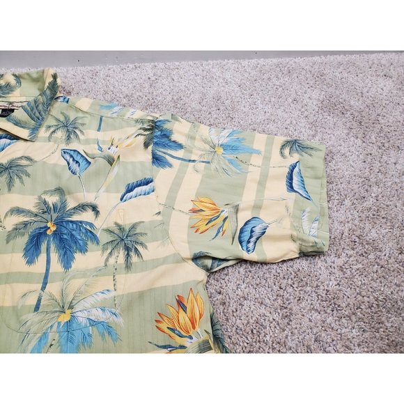 Tommy Bahama Silk Camp Shirt Birds of Paradise Size Medium M - Picture 3 of 7